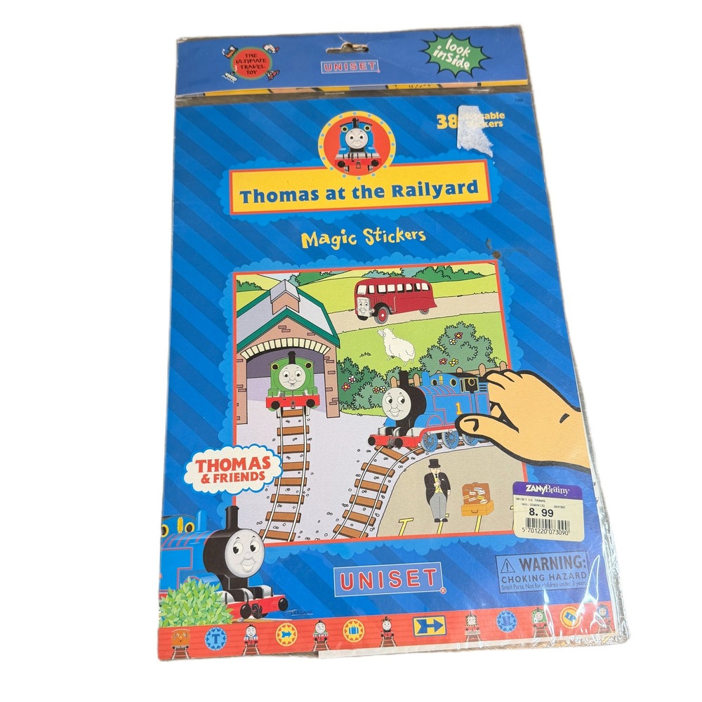 Thomas at the Railyard Uniset Magic Stickers Vintage 2001 Travel Toy 38 Stickers